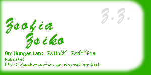 zsofia zsiko business card